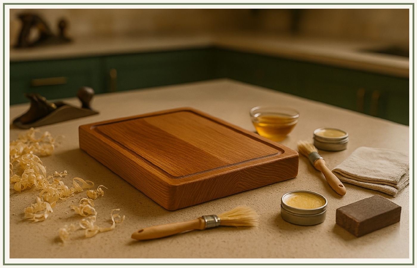 Marceneiro lixando tábua de madeira